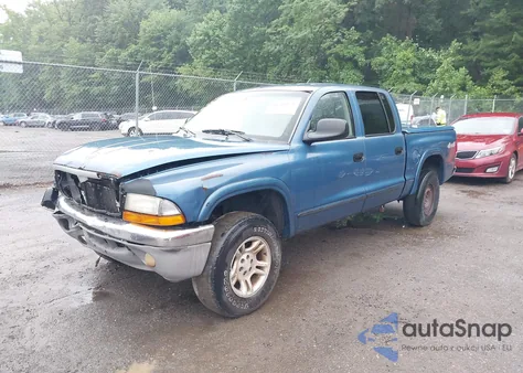 2003 Dodge Dakota Slt из США, поврежденный, VIN 1D7HG48N63S350401